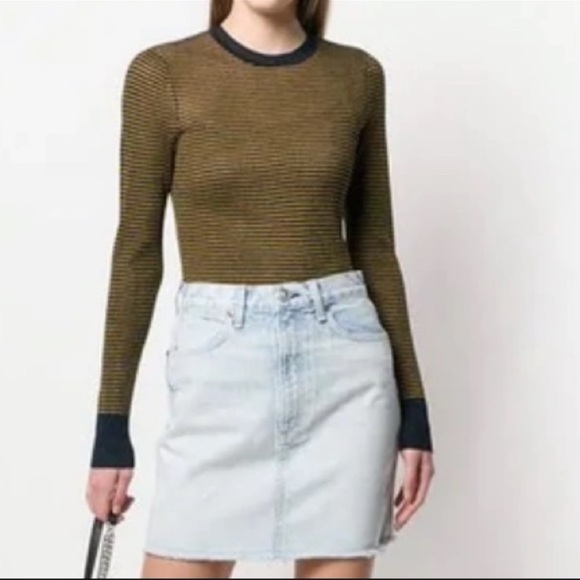 Rag & Bone Raina Metallic Thread Striped
Sweater in Blue Gold - XS gently used - Picture 3 of 13